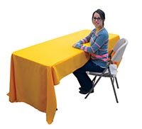 Yellow table cover