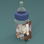 Baby bottle events icon